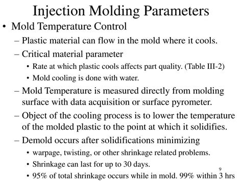 PPT - Parameters of the Molding Process Chapter 3 PowerPoint Presentation - ID:1187630