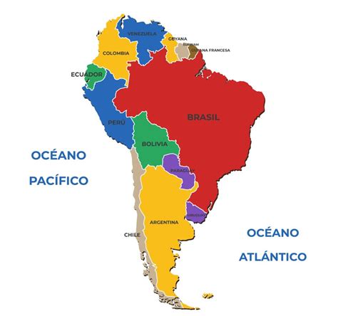 Mapa de Sur América y sus países【2024】