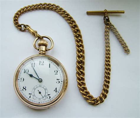 Vintage 1920s Swiss Pocket Watch & Chain