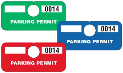 Buy plastic parking permit hang tags