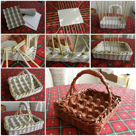 DIY Woven Paper Easter Egg Basket and Tray