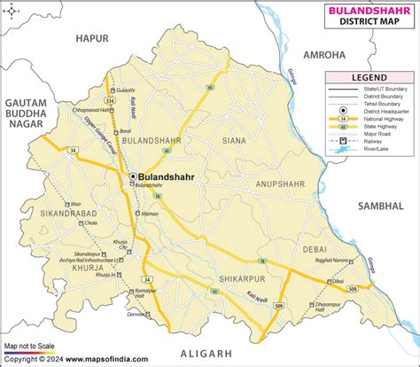 Bulandshahar District Map