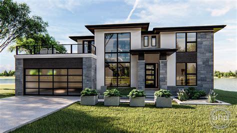 Modern Prairie House Plans by Advanced House Plans