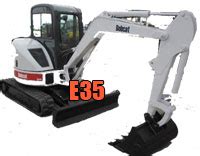 Bobcat E35 Mini Excavator Rubber Tracks Parts