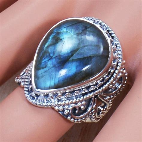 Classic Labradorite Gemstone 925 Sterling Silver Fashion Jewelry Ring SJWR-687 at Rs 1000/piece ...