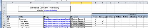 sitemap - What do you include in a site inventory report? - User Experience Stack Exchange