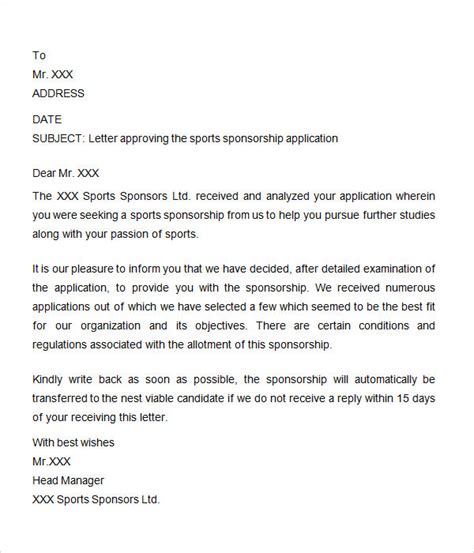 sponsorship letter for sports team Why Is Sponsorship Letter For Sports ...