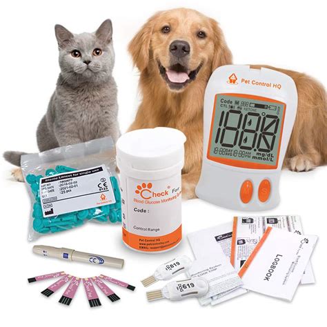 Buy Pet Control HQ Blood Sugar Glucose Monitor System Calibrated for Dogs and Cats - Kit with ...