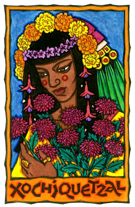 Xochiquetzal, Aztec Goddess of Flowers and the Creative Arts | Aztec ...