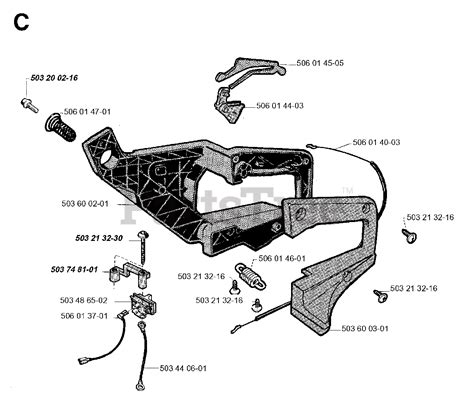 Jonsered 2050 - Jonsered Chainsaw (1994-09) HANDLE Parts Lookup with ...