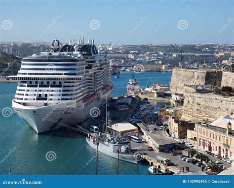 Cruise Ship in L Valletta Harbour in Malta Editorial Image - Image of grande, beautiful: 142995495