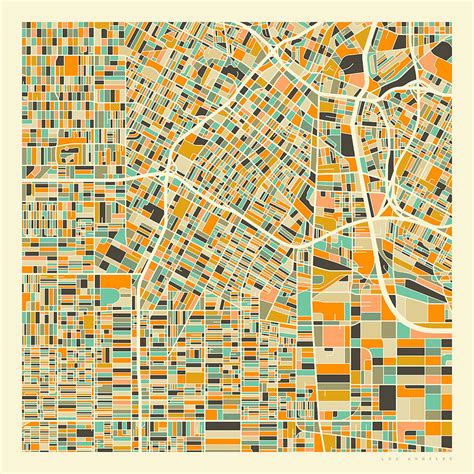 Los Angeles Map Canvas Print Painting by Stewart Mitchell - Fine Art ...