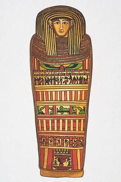 Poster Print of Illustration, painted Egyptian mummy coffin (Print #13559505) Poster