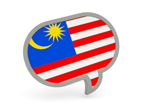 Speech bubble icon. Illustration of flag of Malaysia