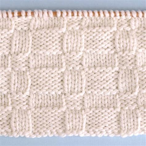 Wide Basket Weave Stitch Knitting Pattern for Beginners - Studio Knit