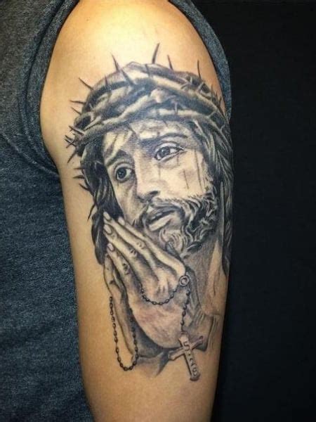 Jesus Hands Praying Tattoo