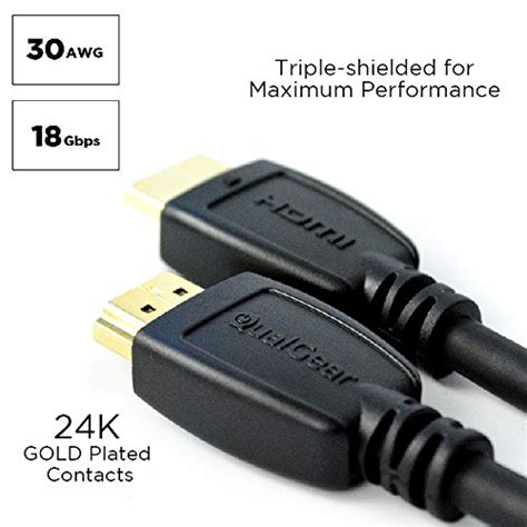 Hdmi-QualGear 20 Ft High Speed HDMI 2.0 cable with 24k Gold Plate