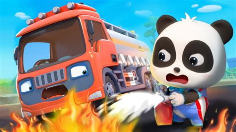 Firefighter Rescue Team | Fire Truck, Police Car | Monster Truck | Kids Song | BabyBus - YouTube