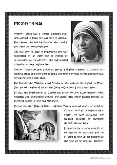 Mother Teresa Biography - MadilynnfvKnox