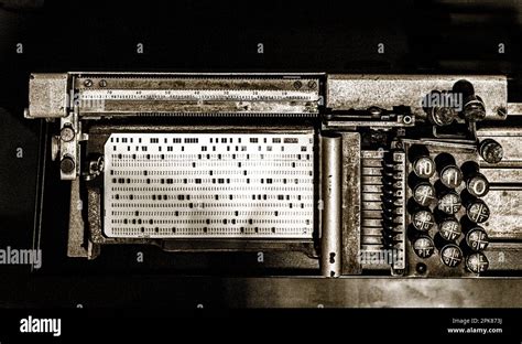 'Hollerith; punch card machine at The intelligence factory at Bletchley Park Stock Photo - Alamy