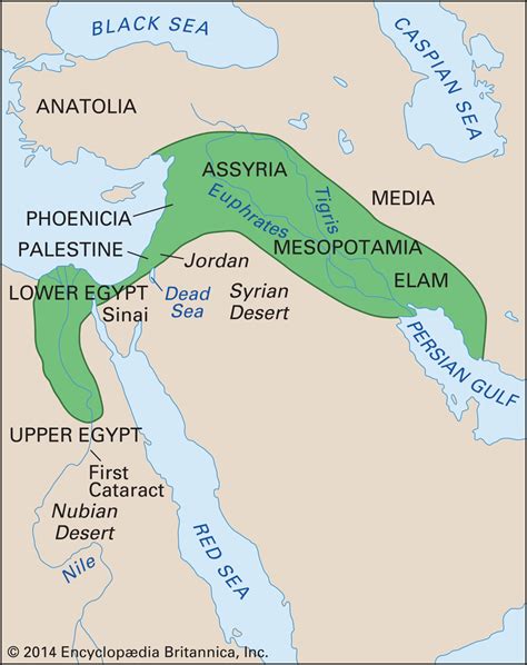 Fertile Crescent Outline Map