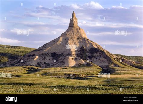 Chimney Rock famous geographic landmark near to Bayard NE Stock Photo ...