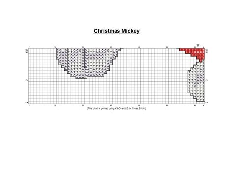 free cross stitch patterns and links: Christmas Mickey Mouse color pattern 1-5