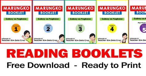 MARUNGKO BOOKLETS (Free Download) - DepEd Click | Reading for beginners, Remedial reading, Booklet