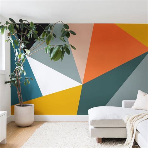 20+ Genius DIY Wall Art Ideas - TRENDUHOME | Geometric wall paint, Diy wall painting, Wall paint ...