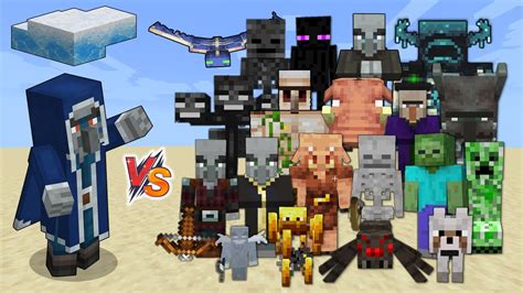 ICEOLOGER vs All Mobs in Minecraft - ICEOLOGER (Minecraft Dungeons) vs All Mobs - Minecraft videos