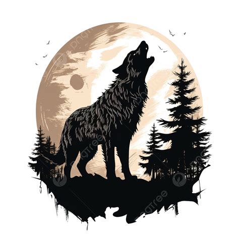 Wolf Moon Silhouette Stock Illustrations – 4,034 Wolf, 52% OFF