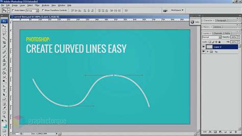 How to Draw Curved Lines in Photoshop - YouTube