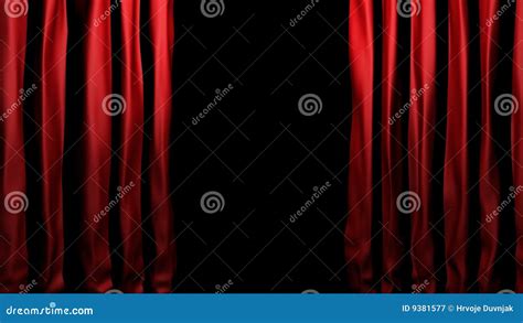 Red velvet stage curtains stock illustration. Illustration of classical ...