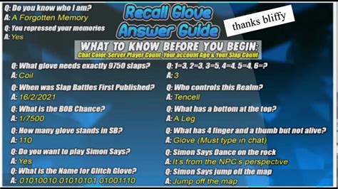 Slap Battles Recall Cheat Sheet - YouTube