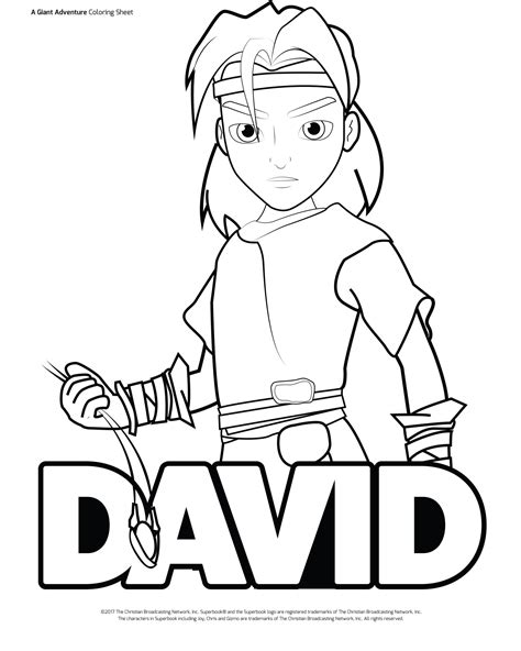 David & Goliath Coloring Sheet - Superbook Academy