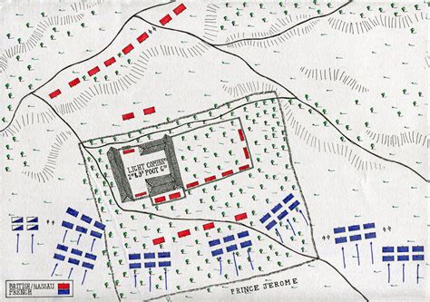 Map of the Hougoumont Château at the Battle of Waterloo on 18th June 1815: map by John Fawkes ...