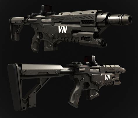 ArtStation - Vulcan Assault Rifle - project PAZ