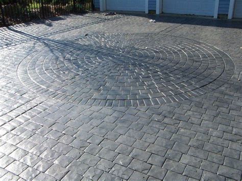 Stamped Concrete Driveway using the cobblestone patterns Stamped ...