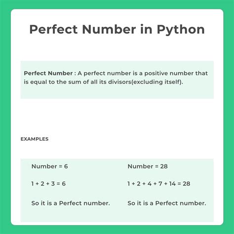 Perfect Number in Python | PrepInsta