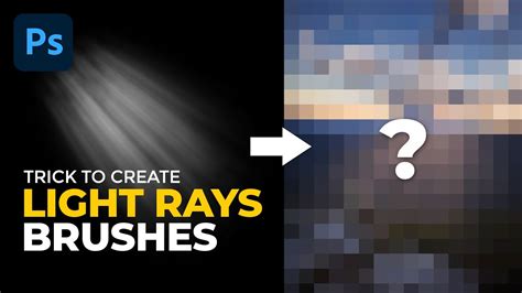 Trick to Create Custom Light Rays Brushes in Photoshop | Create Custom Sun Rays Brushes - YouTube