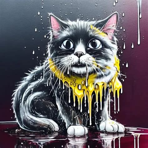 a drippy cat | OpenArt