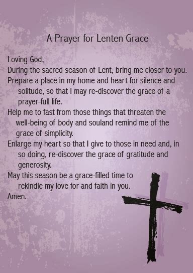 Catholic Prayer For Lent