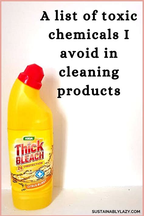 A List Of Chemicals I Try To Avoid In Cleaning Products — Sustainably Lazy