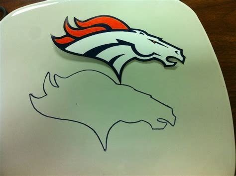 Denver Bronco Logo Decorative Plate DIY