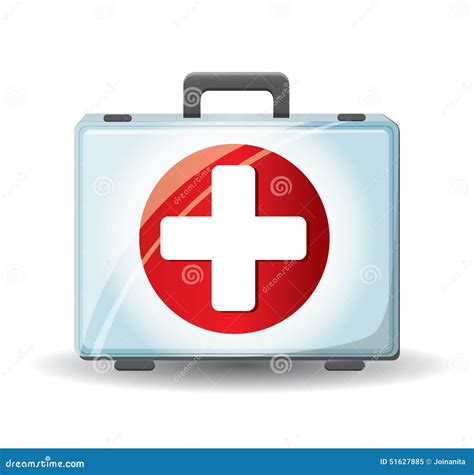 First Aid Box Illustration on White Stock Vector - Illustration of equipment, sick: 51627885