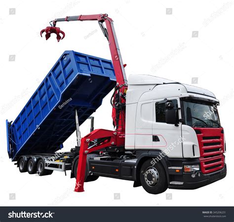 Garbage Truck Isolated On White Background Stock Photo 345206231 | Shutterstock