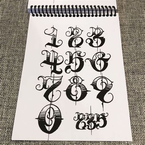 Big Meas - Numbers 2 Go Numeric Guide | Tattoo fonts alphabet ...