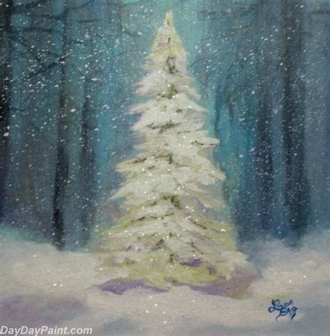 Christmas-Paintings-on-Canvas-CPN033 | Christmas paintings on canvas, Christmas tree painting ...