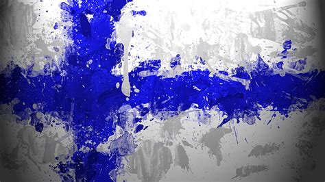 HD wallpaper: blue and gray abstract painting, Suomi, Finland, flag ...