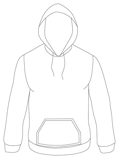 Hoodie Flat Sketch at PaintingValley.com | Explore collection of Hoodie ...